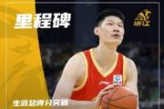 胡金秋生涯总得分突破9000分大关 位列CBA历史总得分榜第9位