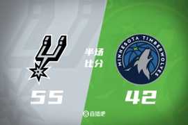 半场战报-马刺领先森林狼13分 文班16+6 爱德华兹12分