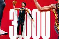 新鹰王上位！杰伦·约翰逊生涯总得分突破3000大关