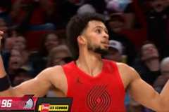 一波18-4！卡马拉大空位三分飙中 开拓者追到10分直接打停骑士