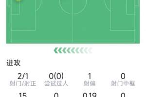 马杜埃凯本场数据：1粒进球，2射1正，5次抢断，8次成功对抗
