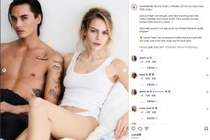 与男模拍广告引热议,奥尔莫女友回应:这是工作,只是摆姿势拍照